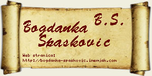 Bogdanka Spasković vizit kartica